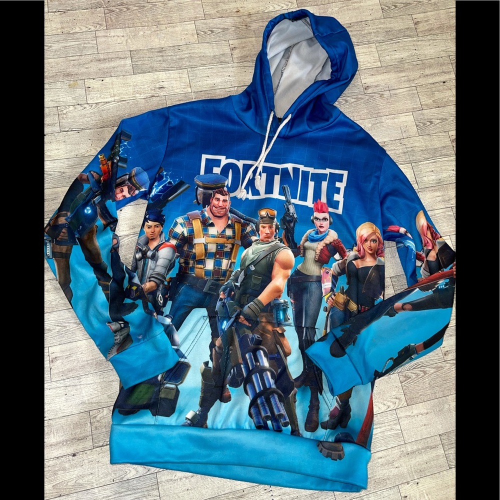 Fortnite Hooded Video Game Sweatshirt, sz M